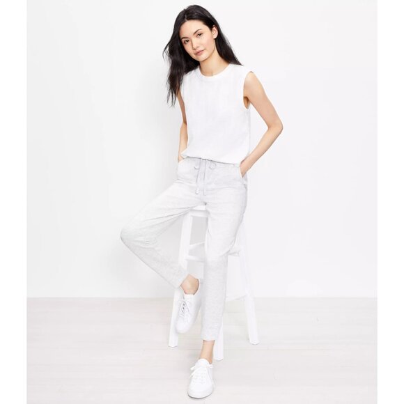 Lou & Grey Signaturesoft Plush Upstate Light Gray Sweatpants - Picture 1 of 12